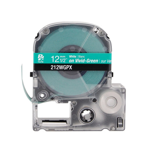 Epson/K-Sun 1/2" White on Green Tape - 212WGPX