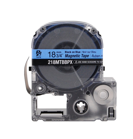 Epson 3/4" Black on Blue "Magnet" Tape - 218MTBBPX
