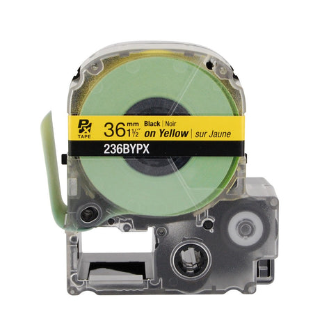 Epson 1-1/2" Black on Yellow Tape - 236BYPX