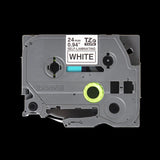 Brother 24mm Self-Laminated Black on White Tape - TZeSL251