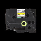 Brother 36mm Self-Laminated Black on Yellow Tape - TZeSL661
