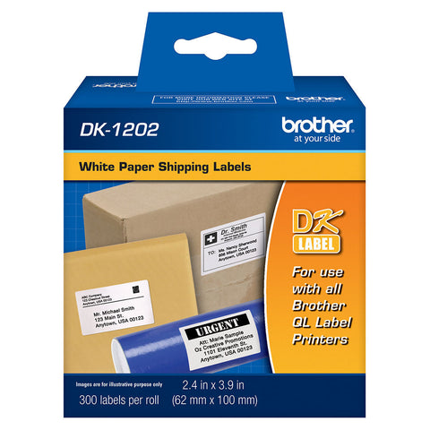 Brother White Shipping Paper Labels - DK1202