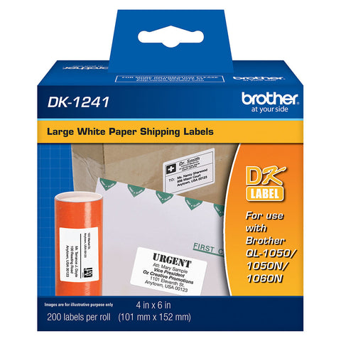 Brother White Large Shipping Paper Labels - DK1241