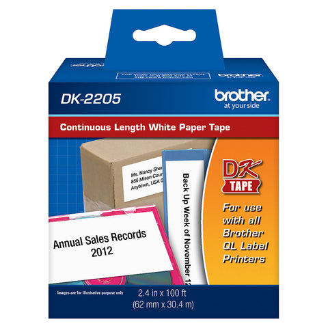 Brother White Continuous Length Paper Tape - DK2205