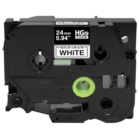 Brother 1" Black on White Tape (5-Pack) - HGe2515PK