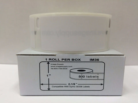 Dymo 30336 "compatible" White Multipurpose Labels 1" X 2 1/8"