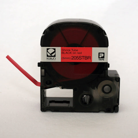 K-Sun 3/16" Black on Red Shrink Tube - 205STBR