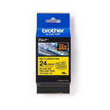 Brother 24mm Self-Laminated Black on Yellow Tape - TZeSL651