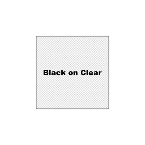 K-Sun 1 1/2" Black on Clear Tape 26ft - 636BC